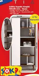 TİAMOB ŞAHİKA KAPAKLI KİTAPLIK ATLANTİK ÇAM - BEYAZ